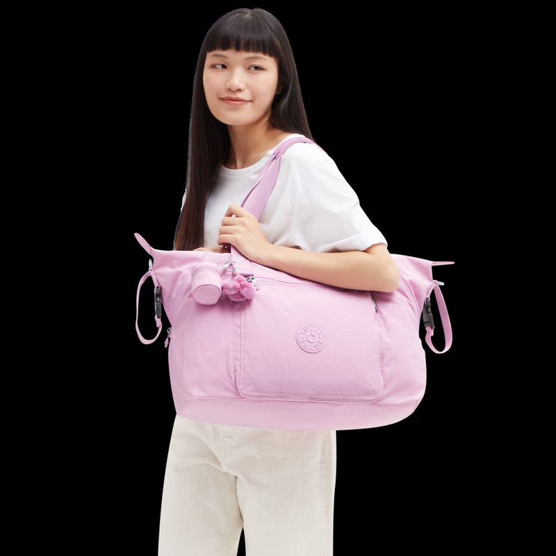 pañalera-kipling-art-m-baby-bag-blooming-pink-ki7793r2c