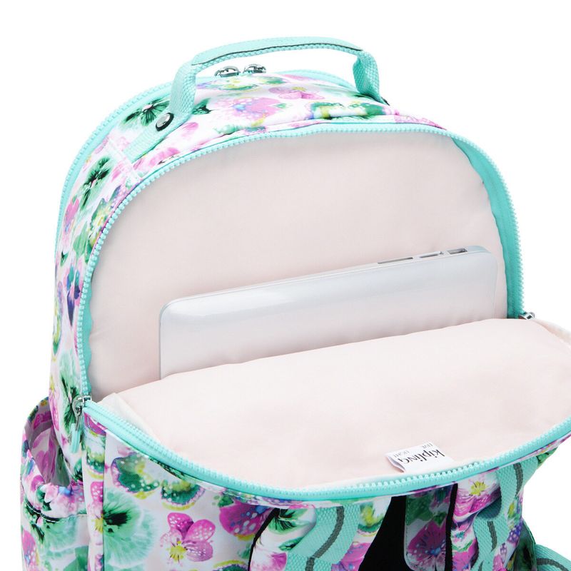 mochila-kipling-seoul-college-aqua-blossom-ki79737ec