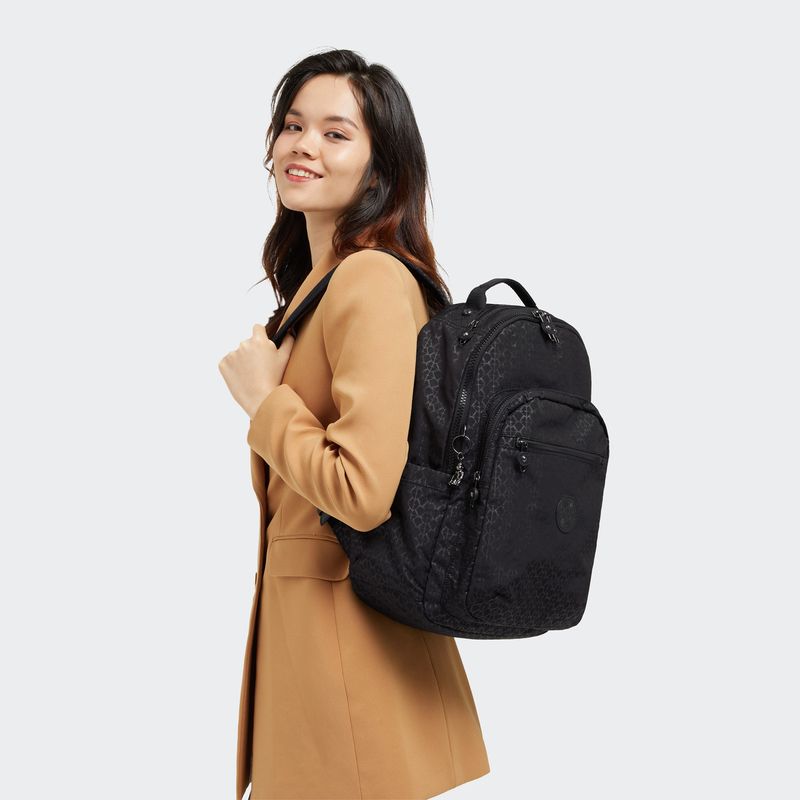 mochila-grande-kipling-seoul-signature-emb-ki4034k59