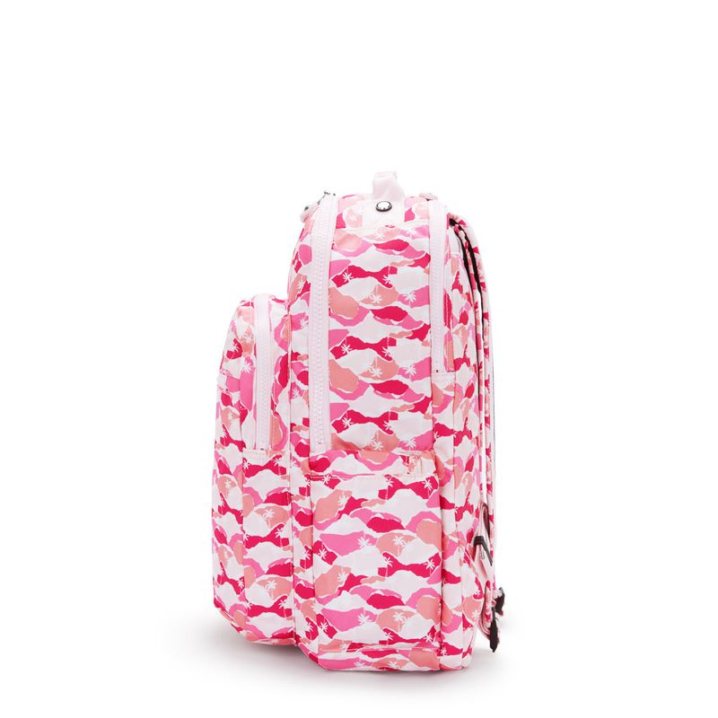 mochila-kipling-seoul-lap-pink-palm-ki58161bv