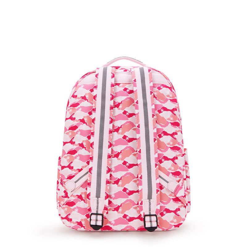 mochila-kipling-seoul-lap-pink-palm-ki58161bv