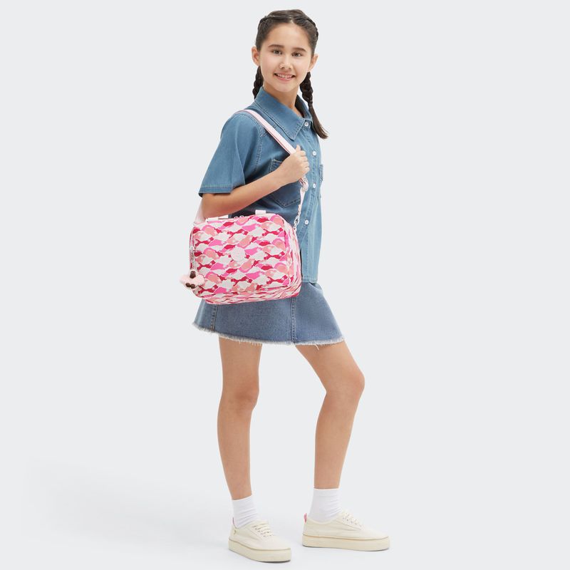 lonchera-kipling-miyo-pink-palm-ki29891bv