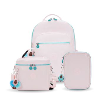 Kit escolar Kipling en color Sea Pink Met 40